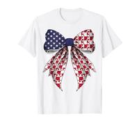 Barboncino 4 luglio USA Bandiera americana Patriottica Coquette Maglietta