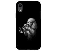 Barboncino che suona la tromba musica jazz amante dei cani Custodia per iPhone XR