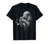Barboncino che suona la tromba musica jazz amante dei cani Maglietta