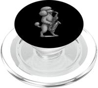 Barboncino che suona sassofono musica jazz amante dei cani PopSockets PopGrip per MagSafe