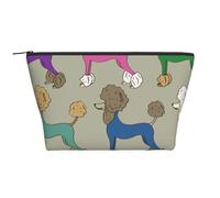 Barboncino colorato divertente cartone animato, Borsa da toilette Borsa per trucco Borsa per cosmetici Borsa da toilette da viaggio portatile