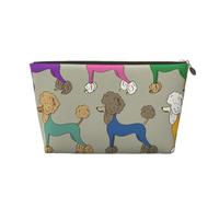 Barboncino colorato divertente cartone animato, Borsa per il trucco Borsa per cosmetici Borsa da toilette da viaggio portatile Borsa da toilette