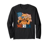 Barboncino Giocattolo Merica Bandiera Americana 4 luglio Amante dei Cani Maglia a Manica