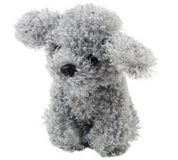 Barboncino peluche miniatura grigio 20 cm
