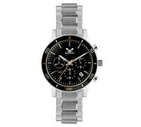 Barbosa - Orologio da Uomo Silver Cronografo - in Acciaio Inossidabile - Impermeabile - con Cinturino in Acciaio - Sportivo ed Elegante