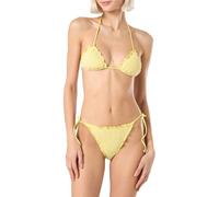 Barbotimer Costumi da Bagno Stampato Estivo da Donna Elegante 2 Pezzi Set Costume Sexy da Bagno Bikini da Spiaggia (Giallo Limone, S)