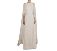 Barbotimer - Scialle lungo in chiffon per donna, trasparente, mantella per abiti da sera, da sposa, da cerimonia, coprente, con scollatura alta e bassa, per abiti da sera, da sposa, da cerimonia