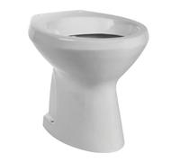 Barbottina Vaso wc a terra con scarico a pavimento in ceramica bianca serie elite