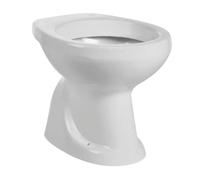 Barbottina Vaso wc a terra con scarico a pavimento in ceramica bianca serie tris