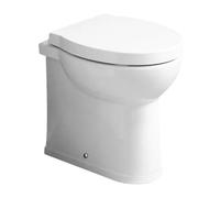 BARBOTTINA Vaso Wc a terra filo parete in ceramica bianca serie ischia, scarico multi, brida di risciacquo