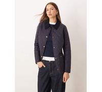 Barbour - Annandale - Giacca trapuntata blu navy a rombi e colletto a coste 46