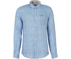 Barbour - Camicia di lino - Linton Tailored Shirt Navy per Uomo - Taglia M - Blu navy
