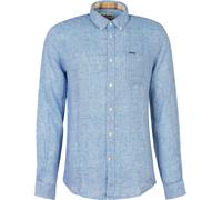 Barbour - Camicia in lino - Linton Tailored Shirt Navy per Uomo - Taglia M - Blu navy