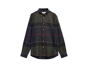 BARBOUR Camicia Slim Fit DUNOON verde scuro | M