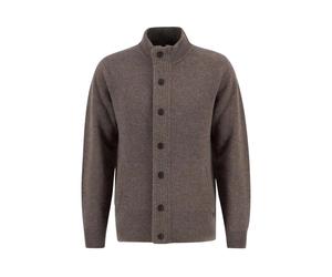 Barbour - Cardigan con zip e toppa - - Knitwear - Uomo - Marrone - XL