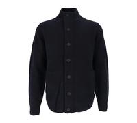 Barbour - Cardigan con zip e toppe essenziale - - Knitwear - Uomo - Blu - L