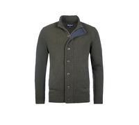 Barbour Maglione Uomo MKN0731 con Zip e Bottoni Toppa Alga Marina XL