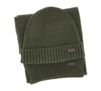 Barbour - Carlton Fleck Beanie & Scarf Set - - Accessories - unisex - Verde - ONE SIZE