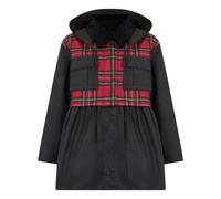 Barbour, ,Coats ,Donna ,Nero ,XS Giacca cerata a quadri con baschina