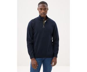 Barbour - Cotton Half Zip Knitted Jumper Blu - Abbigliamento M Blu