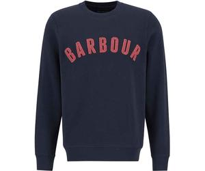 Barbour - Felpa con logo Uomo - Prep Logo Crew Neck Sweatshirt Navy/Pink per Uomo - Taglia L - Blu navy