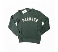 Barbour Felpa Girocollo Logo Crew Neck MOL0101SG14, Verde Militare, Taglia L