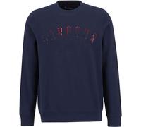 Barbour - Felpa Uomo in Cotone - Wynter Crew Neck Sweatshirt Navy/Winterberry per Uomo in Cotone - Taglia L - Blu navy