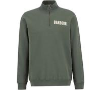 Barbour - Felpa uomo mezza zip in Cotone - Cotes Half Zip Sweatshirt Thyme per Uomo in Cotone - Taglia L - Verde