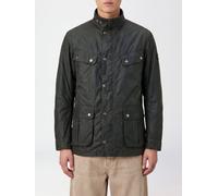 BARBOUR Giacca Duke in cotone cerato con collo stile biker e tasche S Verde