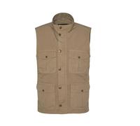 Barbour - Gilet Beige in Cotone con Bottoni e Zip - -Jackets -Uomo -Beige -S