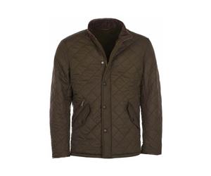 Barbour - Giubbotto Trapuntato Oliva con Dettagli in Pelle - - Jackets - Uomo - Verde - 2XL
