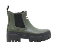 Barbour Halton LRF0100 Olive-Black tronchetto Chelsea donna in gomma verde oliva