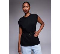 Barbour International - Alexis - Top comodo nero allacciato con fibbia 40