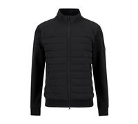 Barbour International Collins - Felpa trapuntata con deflettore, colore nero, giacca con cerniera e frontale trapuntata, Nero , L