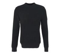 Barbour International Crawley Maglione Girocollo, Cotone Nero, Maglia a Costine, Manica Lunga, Nero , M