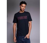 Barbour International - Essential - T-shirt blu navy con grafica 101 cm