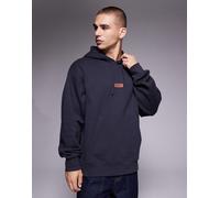 Barbour International - Felpa navy scuro con cappuccio e stampa lever-Blu navy 97 CM