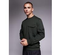 Barbour International - Ilford - Felpa girocollo in tessuto interlock verde salvia 116 CM