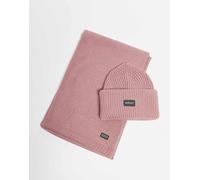 Barbour International - Juliana - Set regalo color lampone con berretto e sciarpa-Rosa One Size