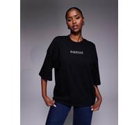 Barbour International - Katya - T-shirt nera con logo sul davanti e maniche oversize-Nero 42
