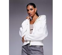 Barbour International - Lana - Felpa con cappuccio bianca con zip-Bianco 46