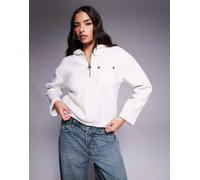 Barbour International - Lola - Felpa bianco sporco in pile con cappuccio 50