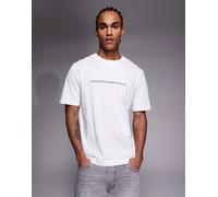 Barbour International - Outline - T-shirt bianca con logo-Bianco 2XL