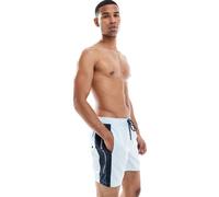 Barbour International - Pantaloncini da bagno color ghiaccio con logo-Blu W30