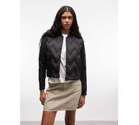 Barbour International - Prism - Giacca bomber corta trapuntata nera-Nero 44