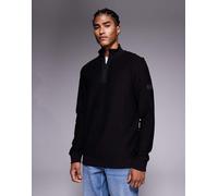Barbour International - Samuel - Felpa nera con scollo a imbuto-Nero 97 CM