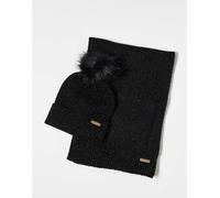 Barbour International - Sparkle - Set regalo con berretto e sciarpa nero One Size