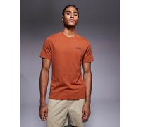 Barbour International - T-shirt zenzero scuro con logo piccolo-Marrone 116 CM