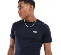 Barbour International - Throttle - T-shirt slim fit blu navy con logo - In esclusiva per ASOS 101 cm