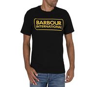 Barbour International Uomo T-Shirt Essential Large Logo, Nero, L
